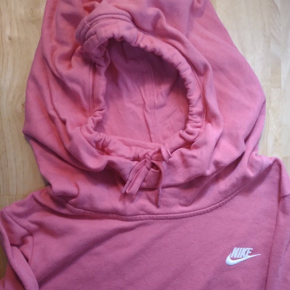 Vintage Nike Logo Pullover Hoodie Sweatshirt Pink